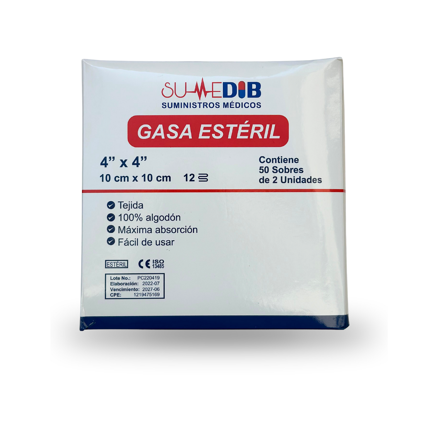 Gasa estéril 4x4