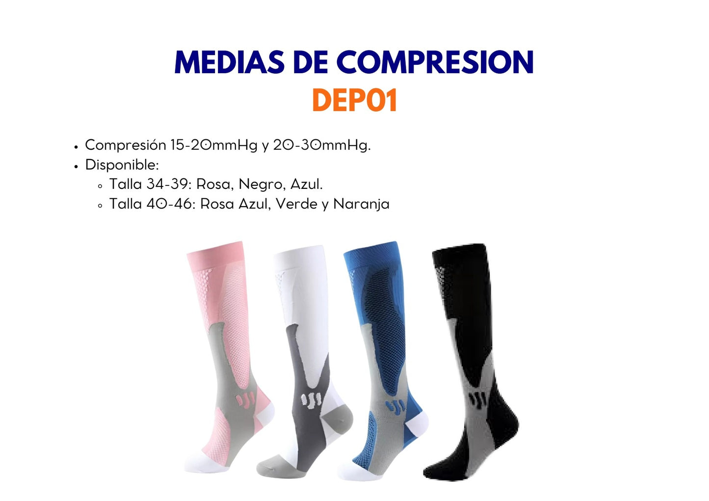 Medias de Compresión Deportivas DEP01 - ebencare.com