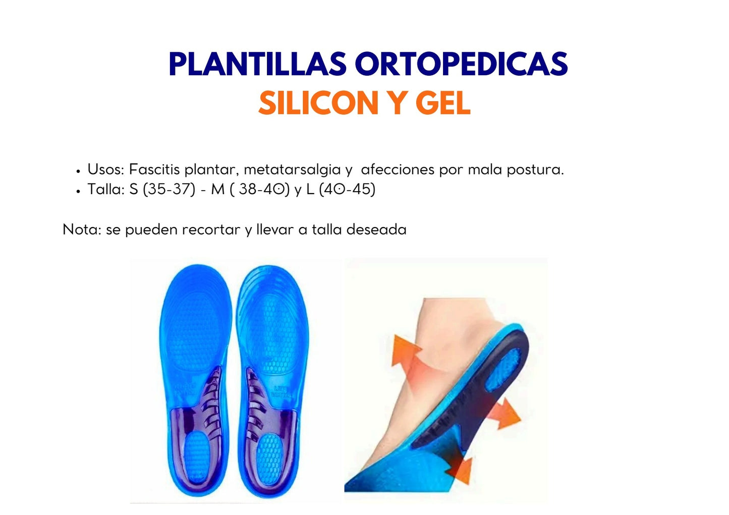 Plantillas Ortopédicas de Silicón y Gel - ebencare.com