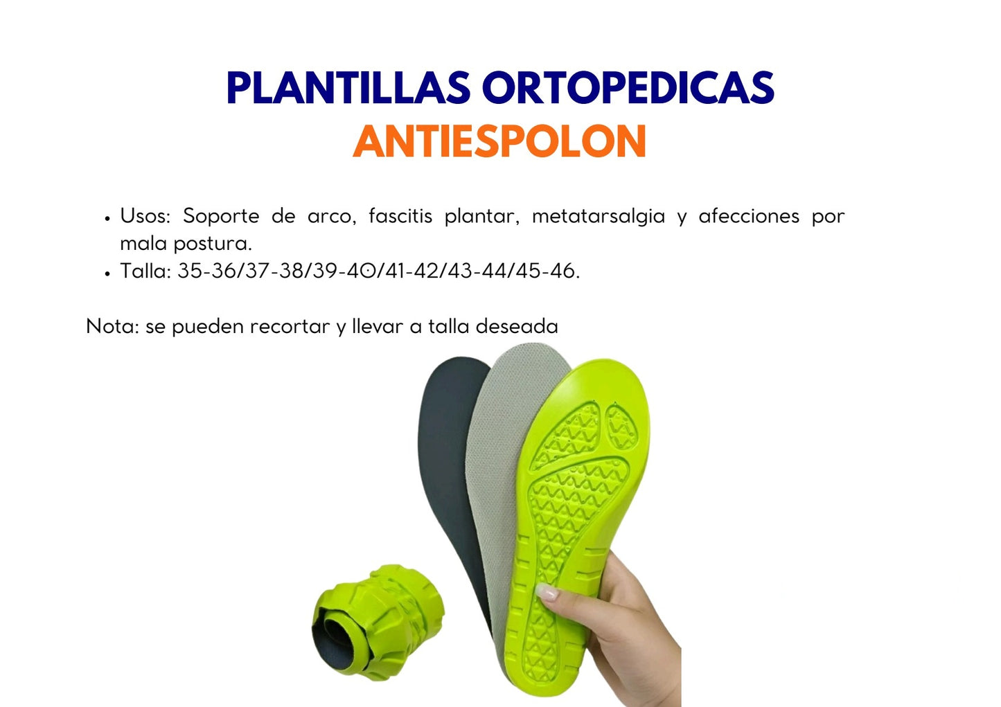 Plantillas Ortopédicas Antiespolón Pack de 4 Pares - ebencare.com