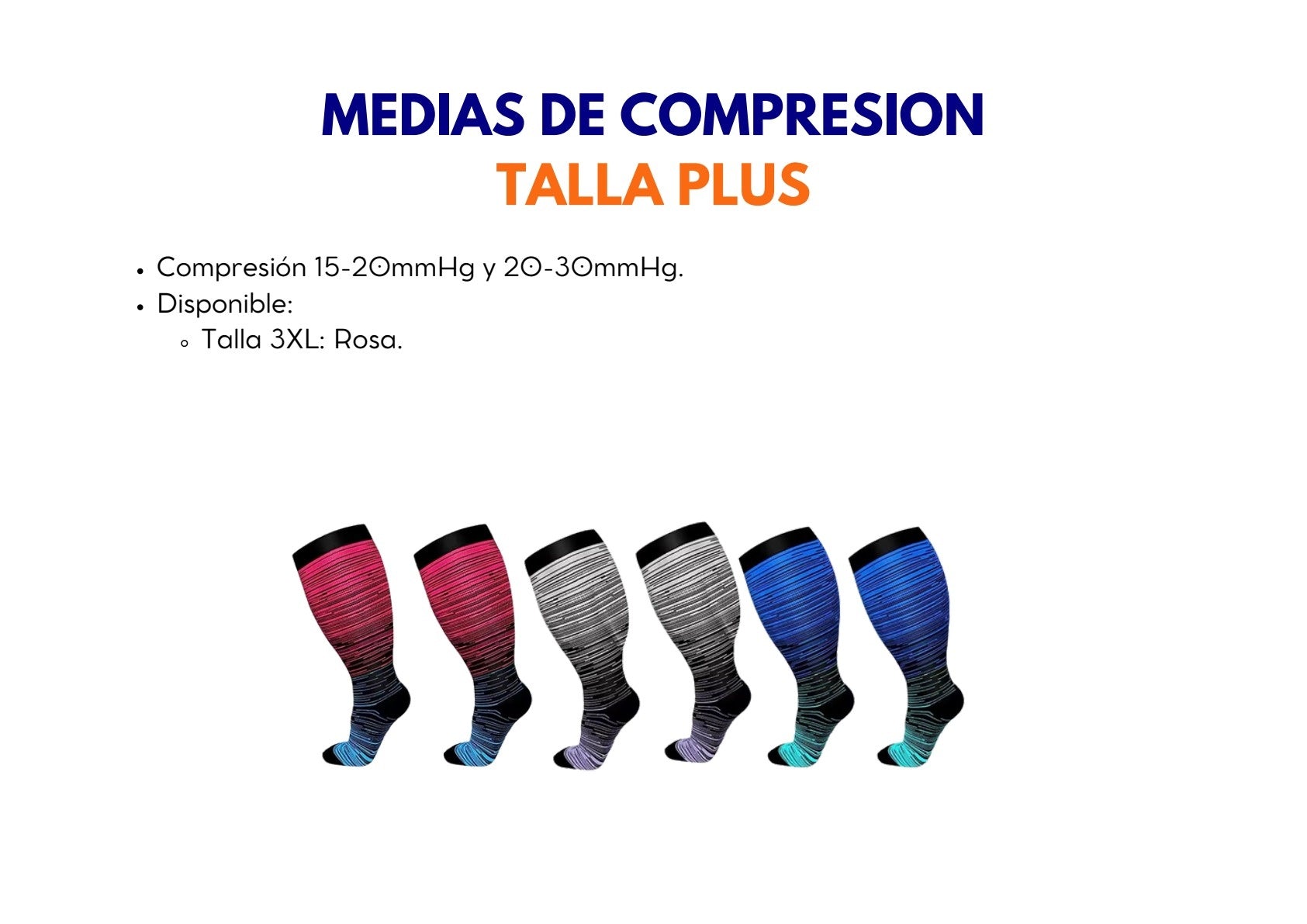 Medias de Compresión Talla Plus 3XL - ebencare.com