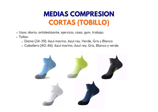 Medias Cortas de Compresión para Tobillo Pack de 3 - ebencare.com